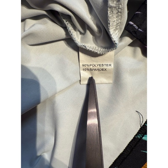 Sunday Swagger Polo XL Neon Bamboo Black Stretch Golf Shirt Tropical Print - Picture 5 of 8